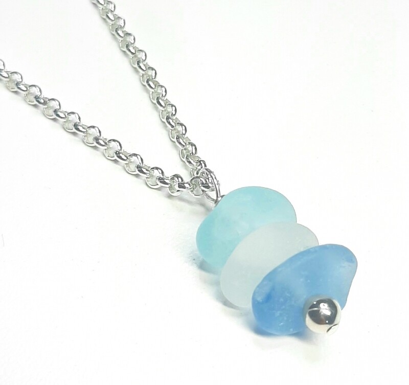 Triple Pacific Blues Anklet