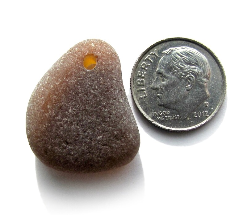 Top Drilled Brown Teardrop
