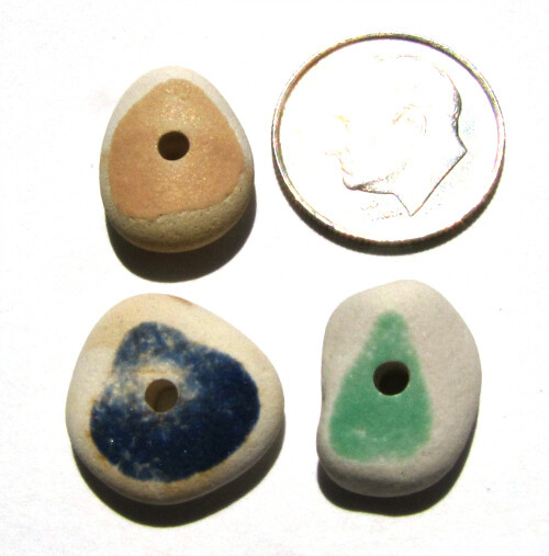Sea Pottery Discs - 3 pcs