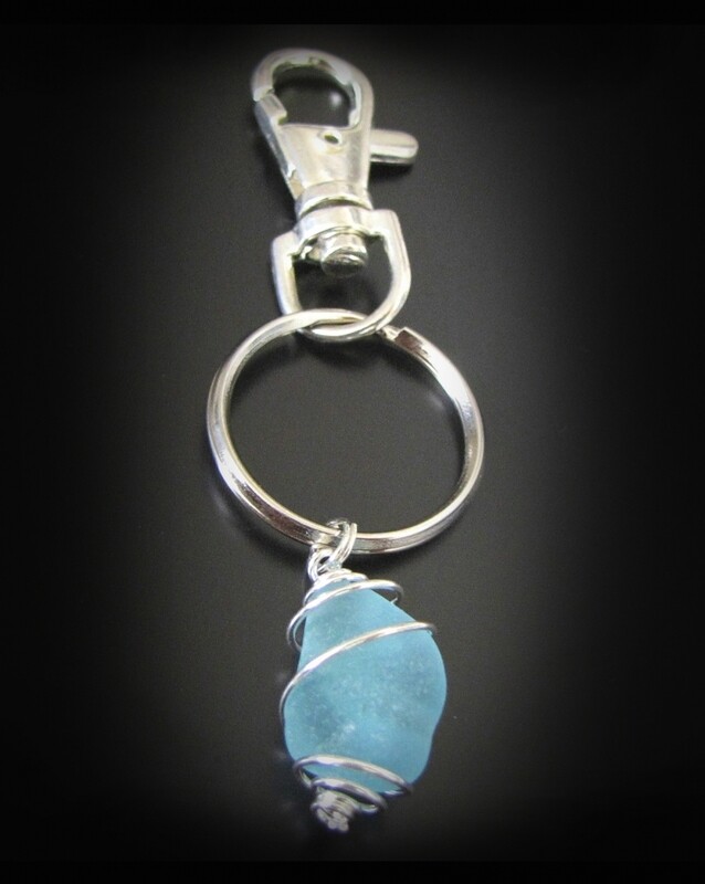 Aqua Blue Keychain