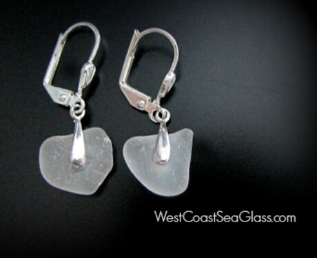 Lever Back Style White Hearts