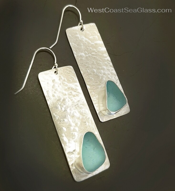Aqua Sea Glass Abyss Earrings