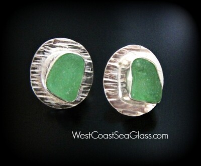 Mint Green Sea Glass Posts