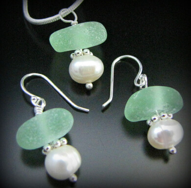 Seafoam Green & Pearls Gift Set