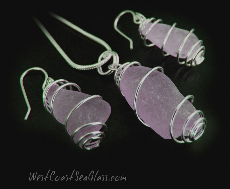 Soft Lavender Spirals Set