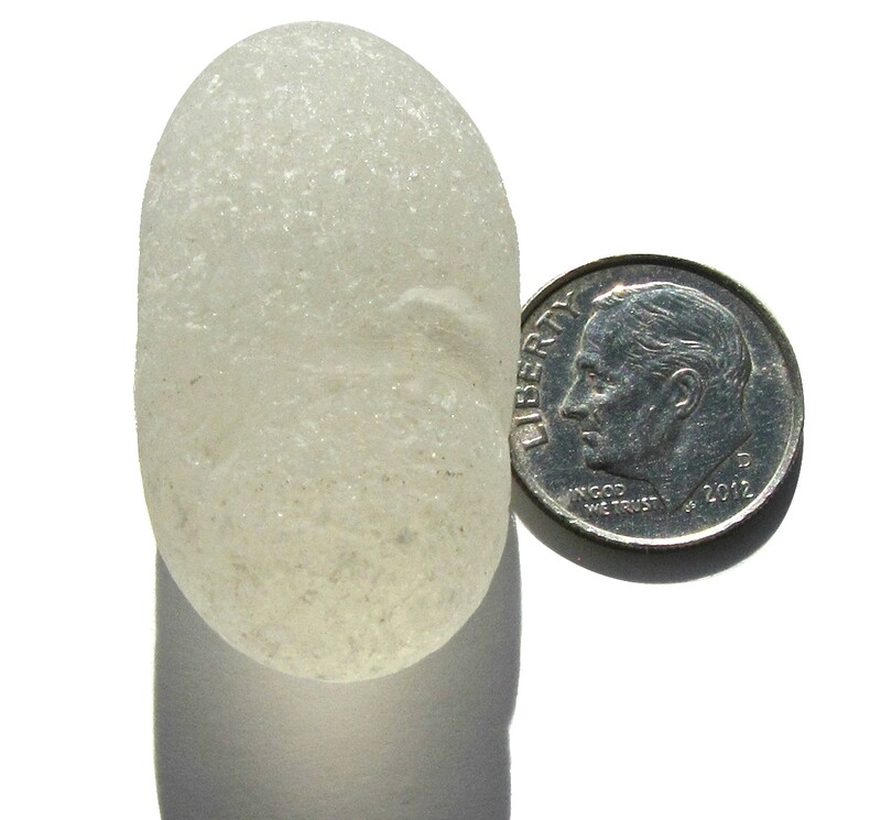 Jumbo White Sea Glass "Egg"
