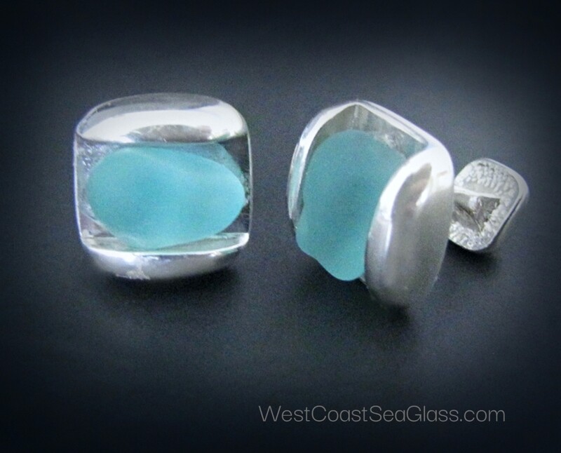 Aqua Blue Cufflinks