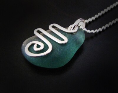 Teal Green With Winding Coil