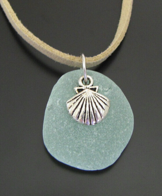 Soft Blue W/Seashell Charm