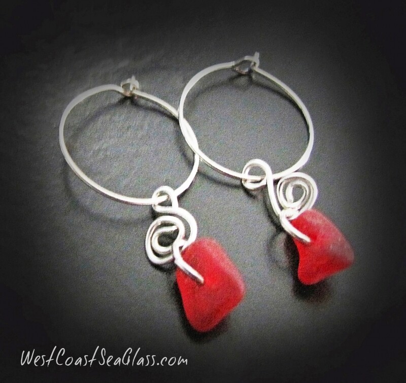Rare Cherry Red Sea Glass