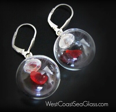 Red Sea Glass in Globes