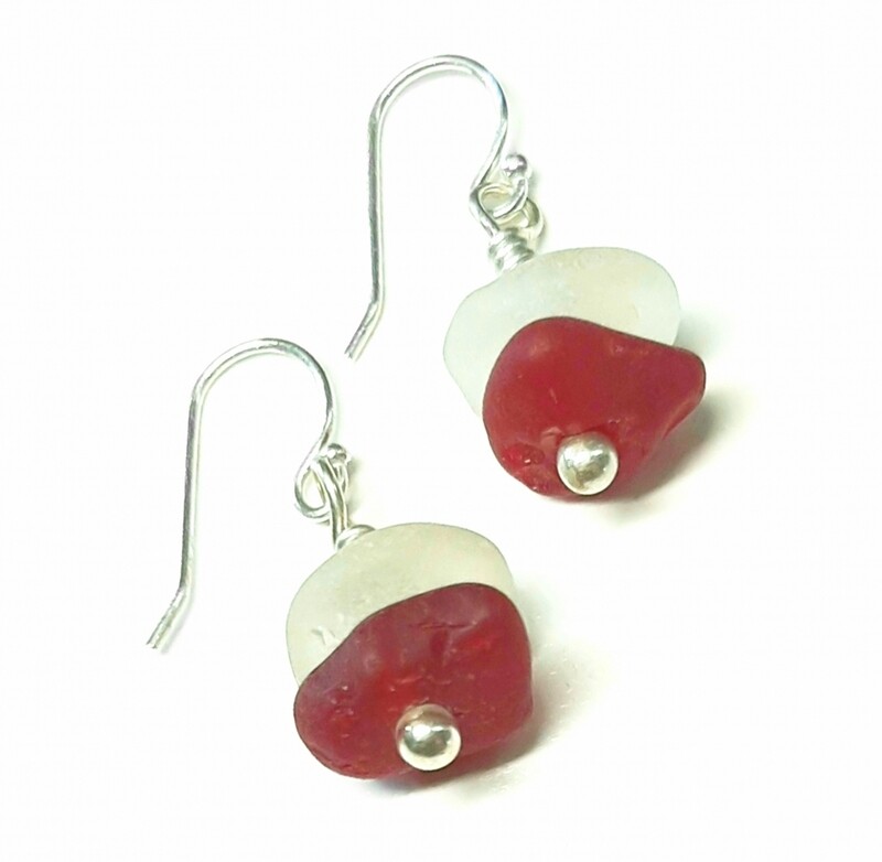 Rarest Red & White Earrings