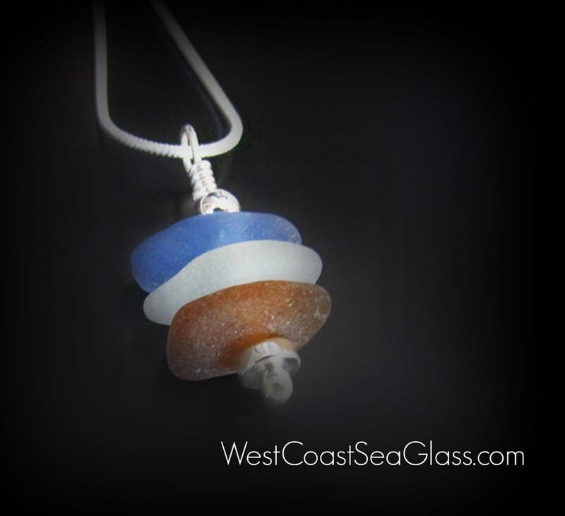 Amber, Seafoam & Soft Blue Necklace