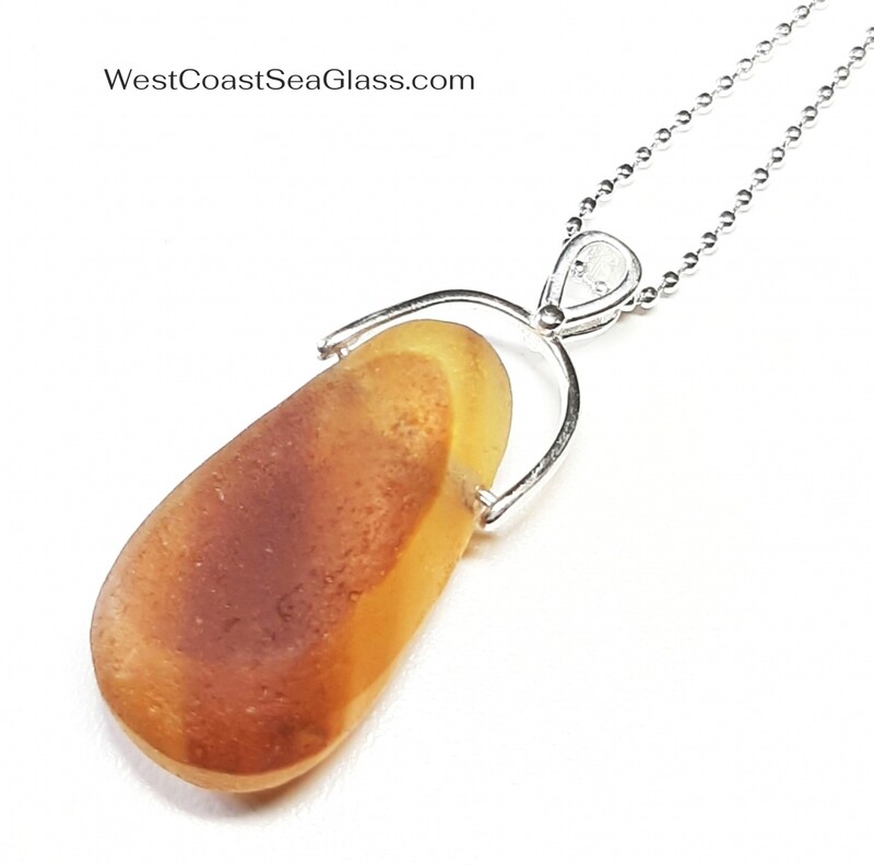 Golden English Sea Glass - "Swinger"