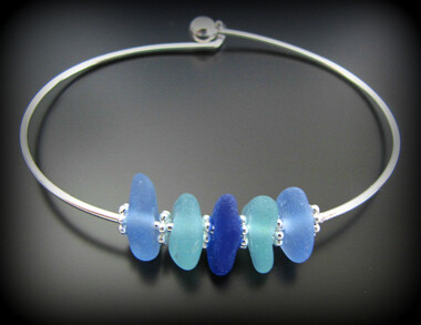 Triple Blue Bangle