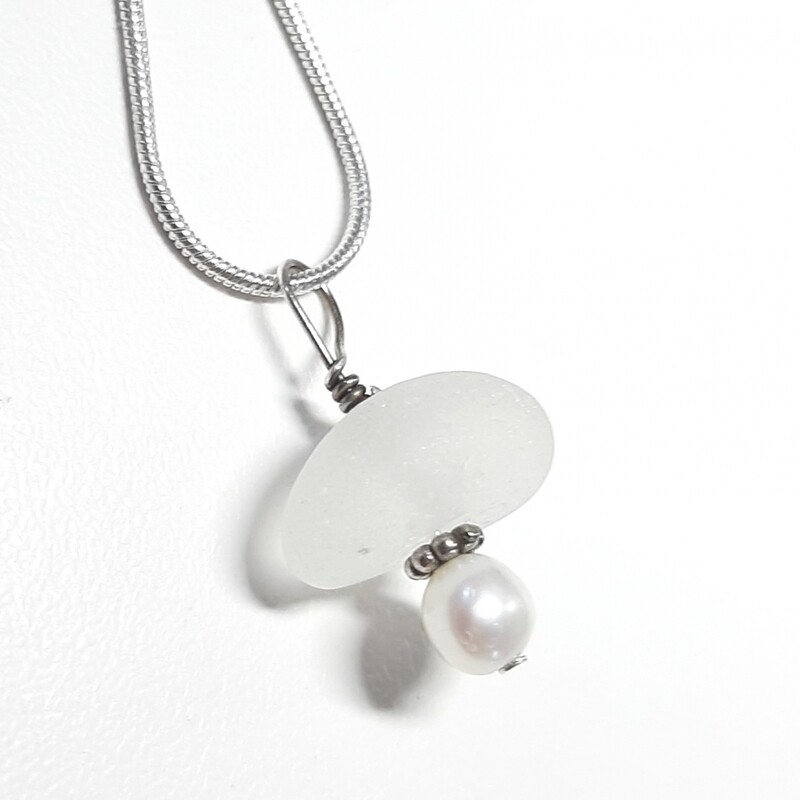 White w/Pearl Necklace