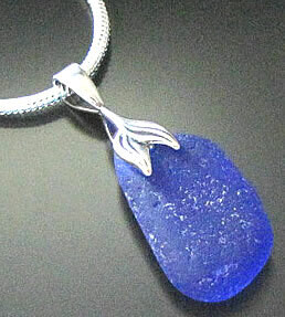 Cobalt Mermaid Tail Necklace