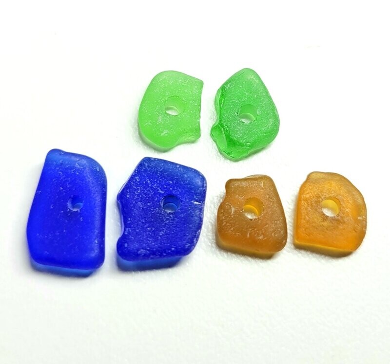 Drilled Caribbean Pairs - 6pcs