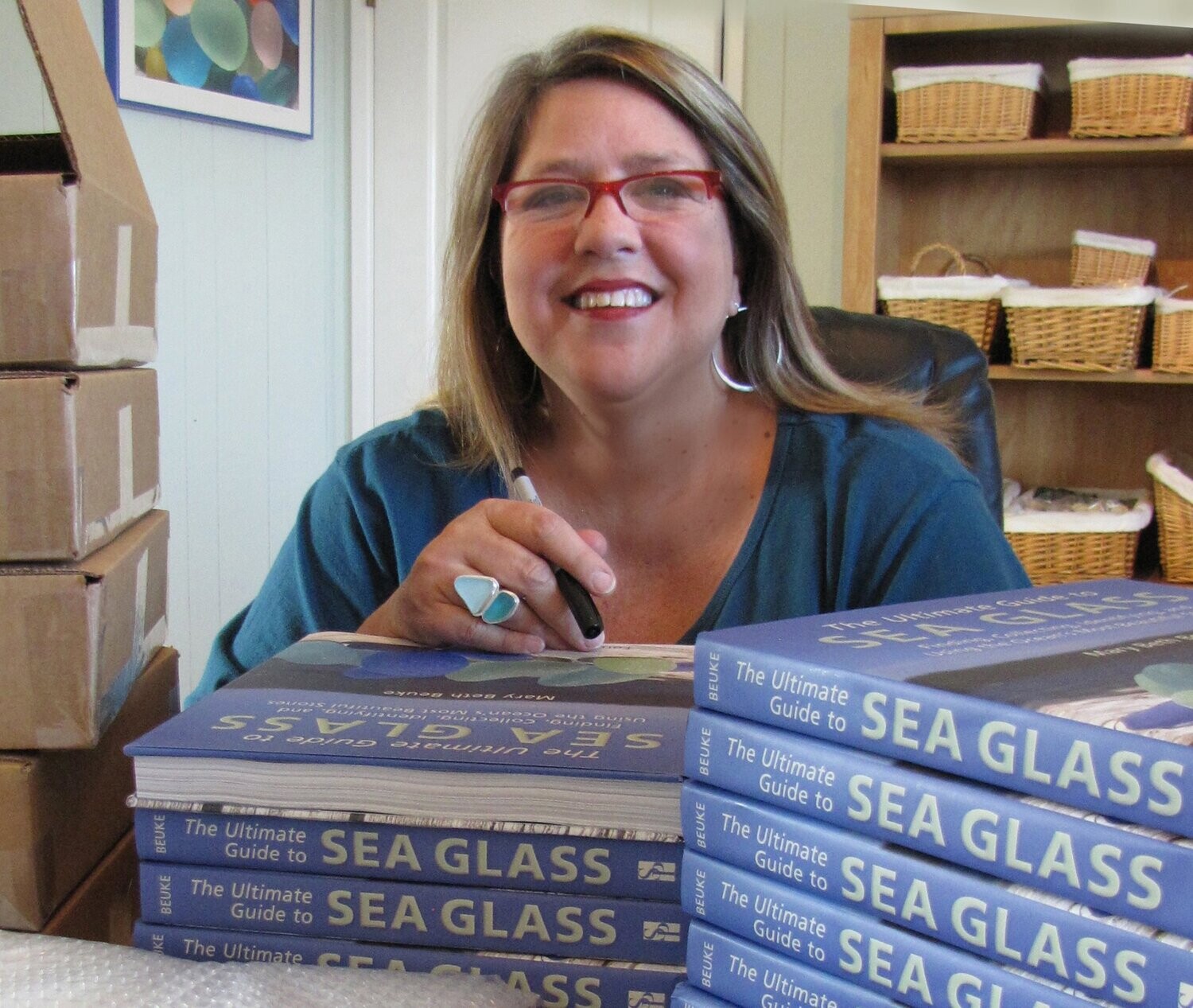 Signed, Hardback, "coffee table version."
"Ultimate Guide to Sea Glass" - 5 Stars!