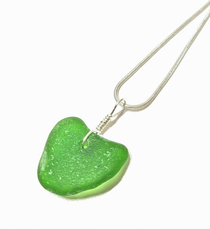 Emerald Green Heart Necklace