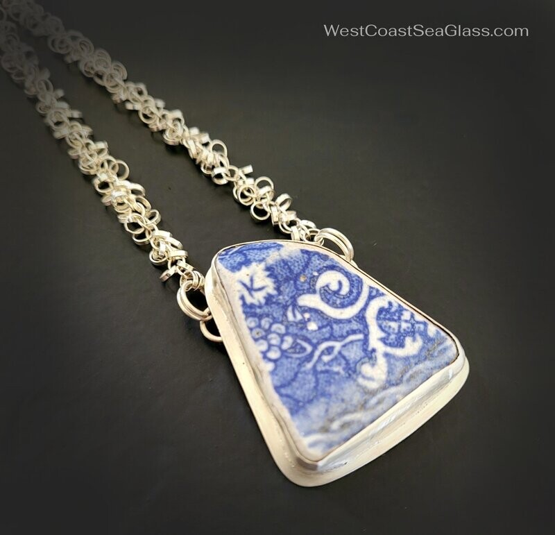 Blue Willow Statement Necklace