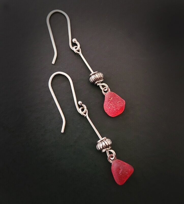 Petite Crimson Dangles