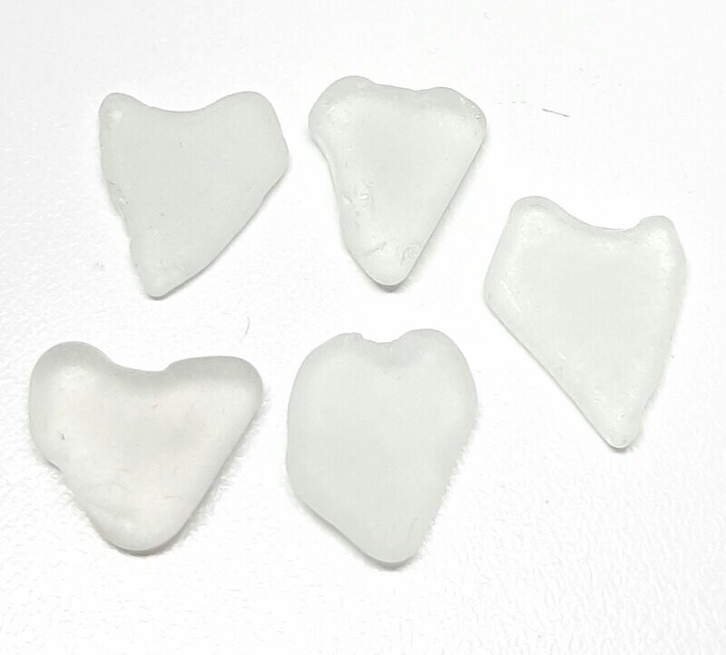 Flock of White Sea Hearts - 5pcs.