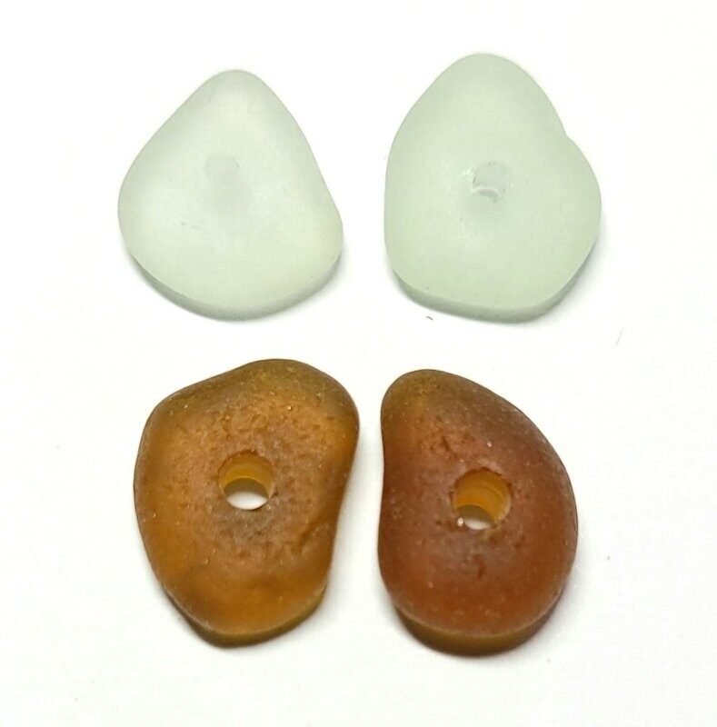 Drilled Caribbean Pairs - 4pcs