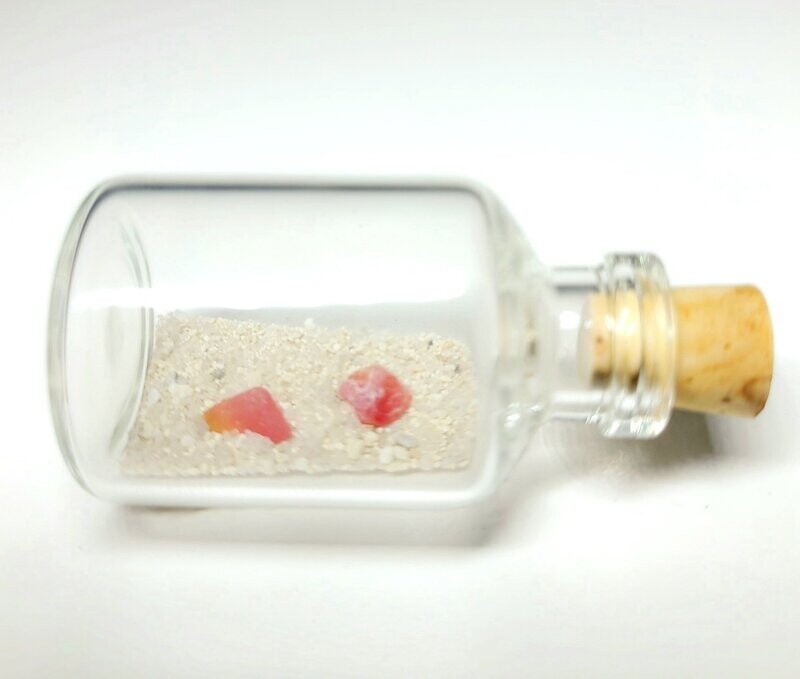 Red Sea Glass in a Bottle - 2pcs