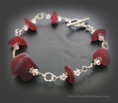Antiqued Deep Red Caribbean Bracelet