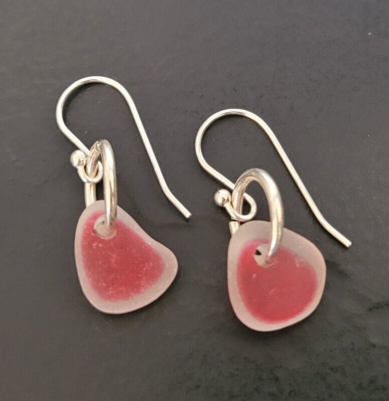 Magenta & White Multicolor Earrings