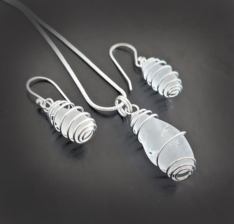 Salty White Spirals Set