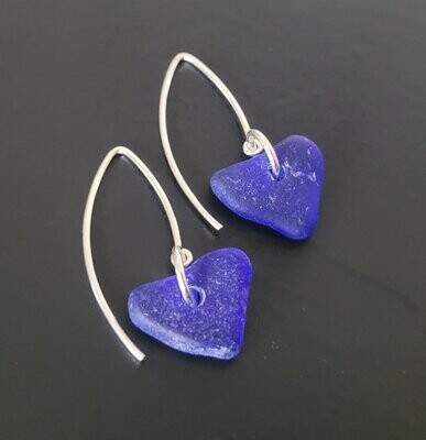 Elegant Cobalt Heart Earrings Elegant Cobalt Heart Earrings
