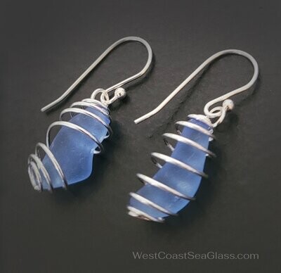 Silver Spirals Crystal Clear Earrings - Trace Ellements