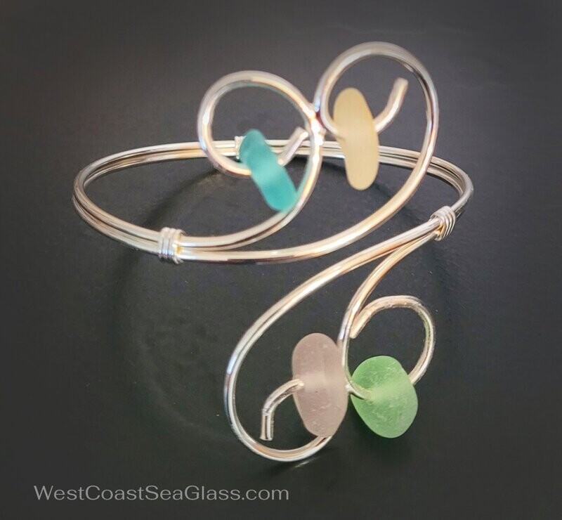 Rare Pastels, Sea Glass Swirl Bangle