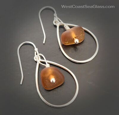 Amber Brown in Pear Shaped Dangles