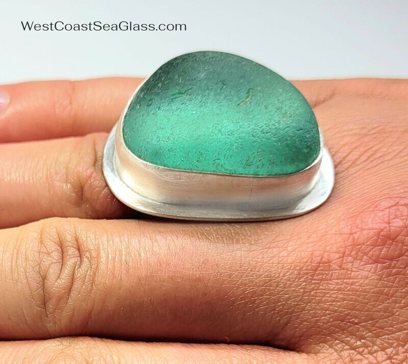 Bodacious Sea Glass Ring, Size 7.5