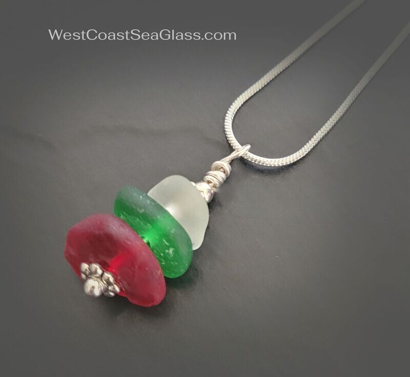 Holiday Hues Stacked Sea Glass