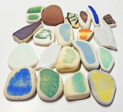 Genuine Sea Glass 20 Pieces Pack Mixed Sizes Kent Beaches, Craft