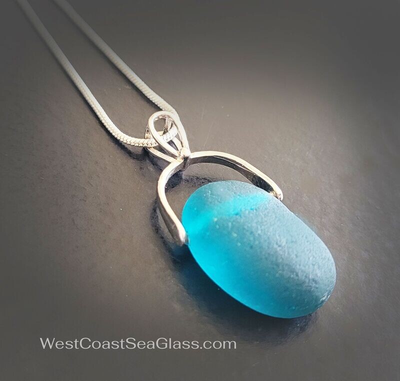 Turquoise Waves Sea Glass "Swinger"