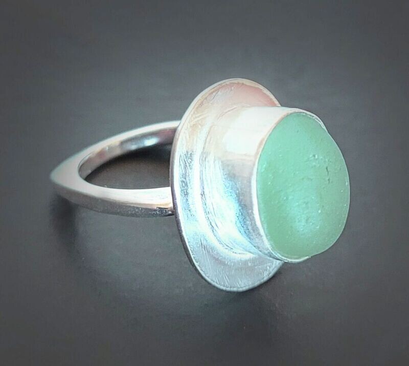 Seafoam Droplet Ring - Size 5.75
