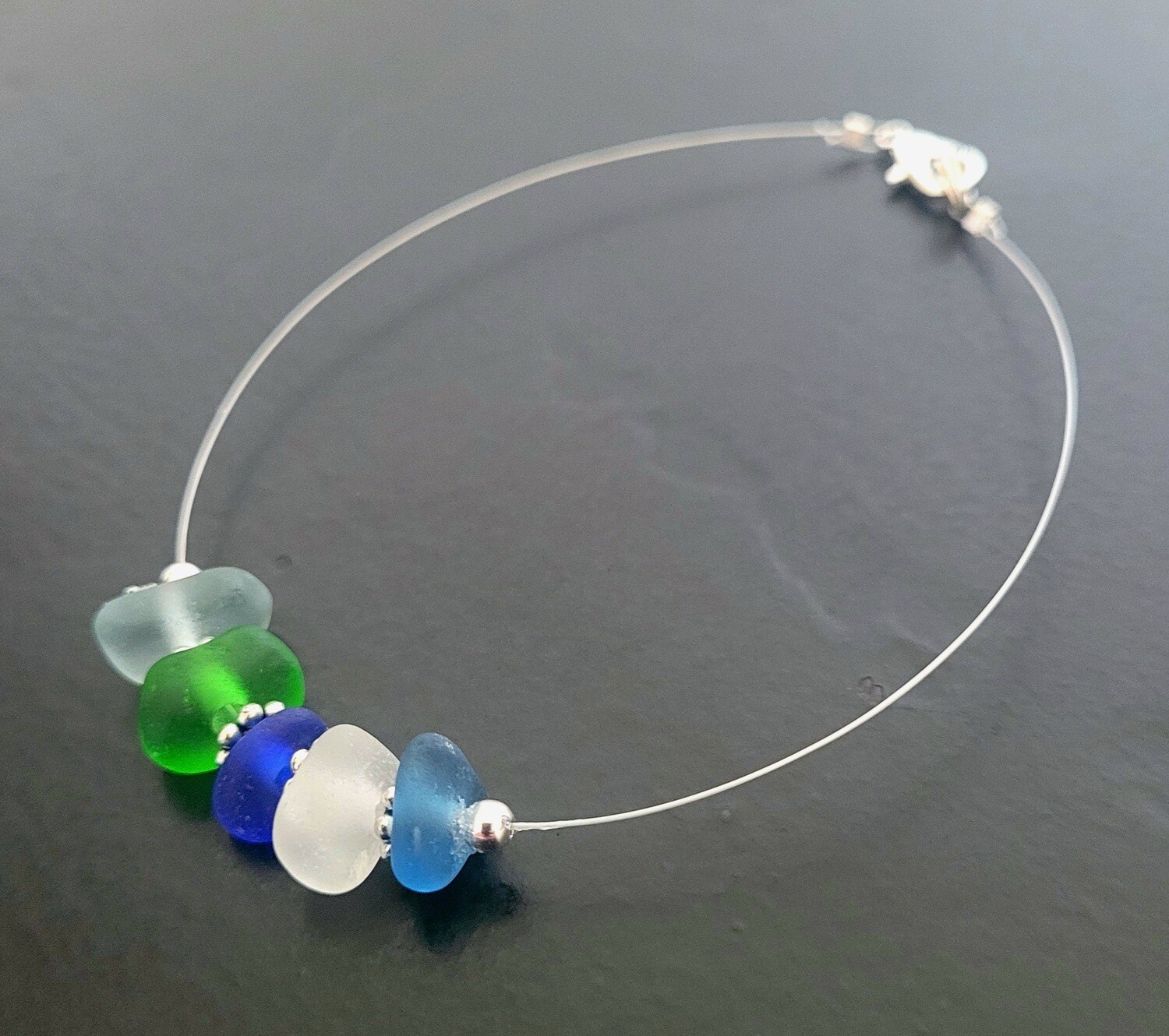5 pc Sea Glass Anklet