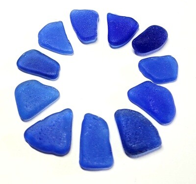 Cobalt Blue Triangles - 11pcs