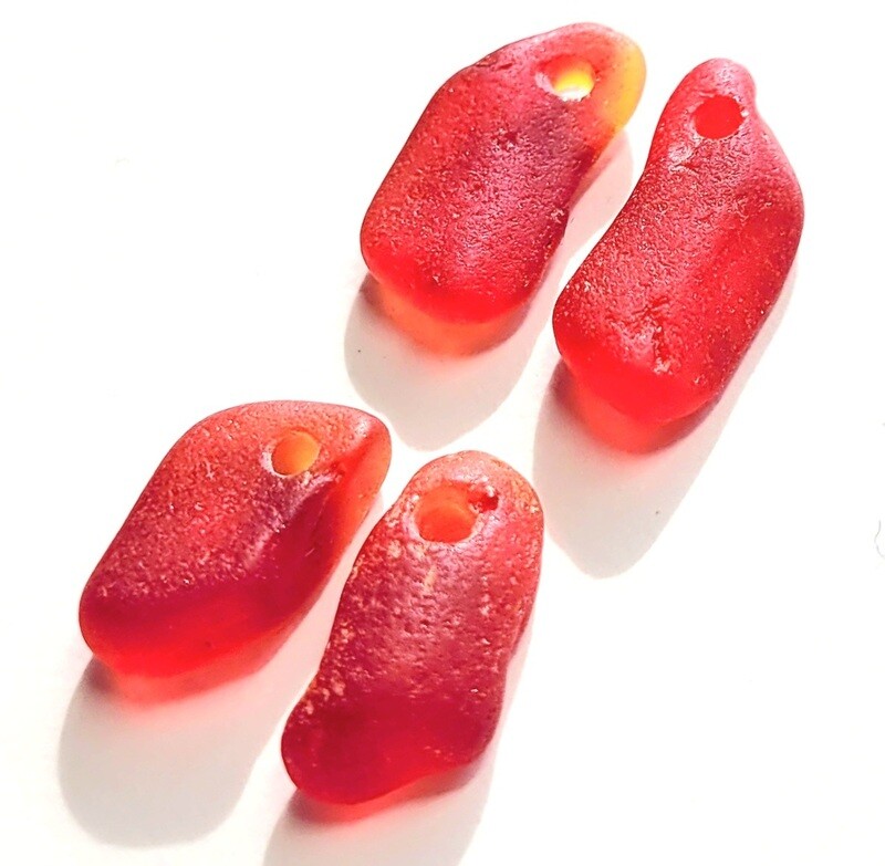 Drilled Rare RED Pairs - 4pcs