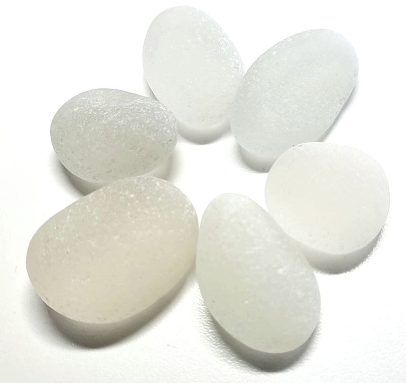 Pendant Sized Frosty Whites - 6pcs