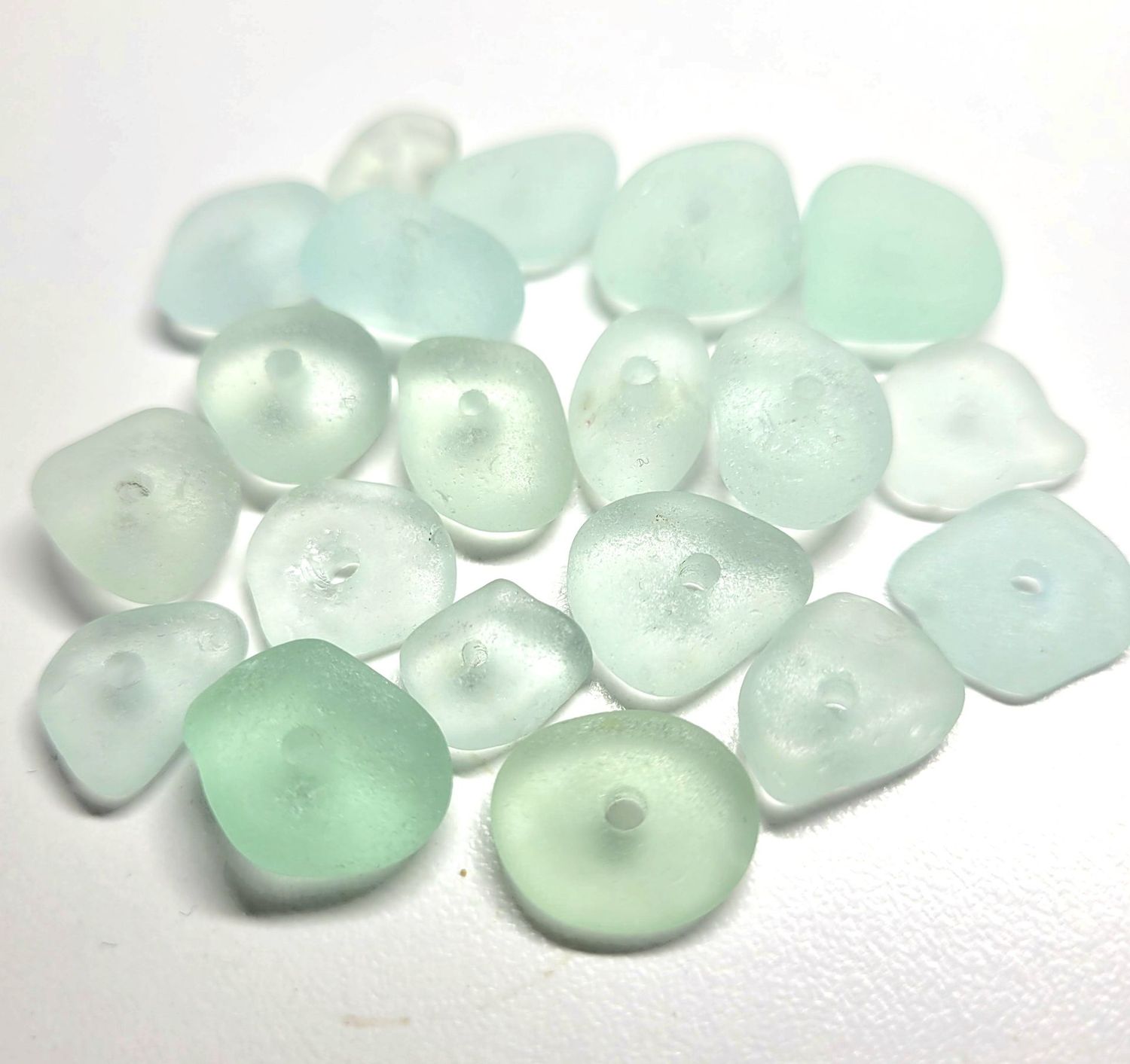 Drilled Soft Greens - 20pcs