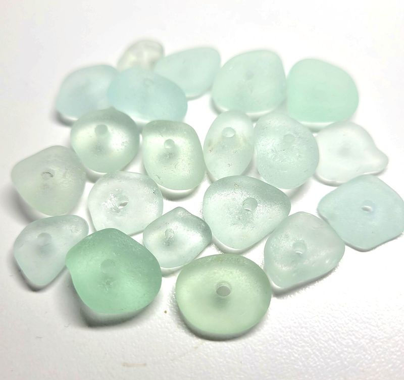Drilled Soft Greens - 20pcs