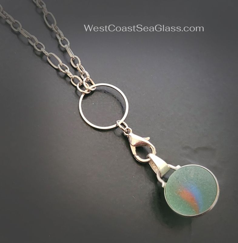 Mint, Orange, Blue Swirl Marble