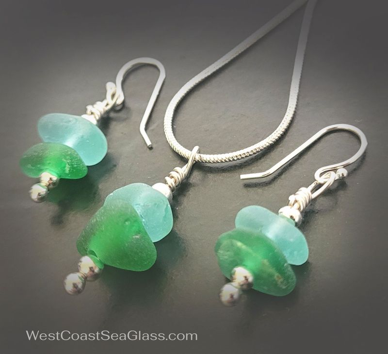 Aqua & Emerald Stacked Set