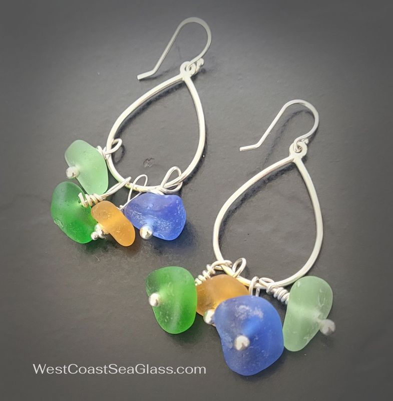 Teardrop Cluster Earrings